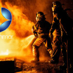 Emergency Services fighting a blazing fire